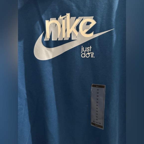 NWT Nike Women's NSW Club Fleece FT GX Crew Long Sleeve Sweatshirt Sz M in blue - Picture 8 of 10